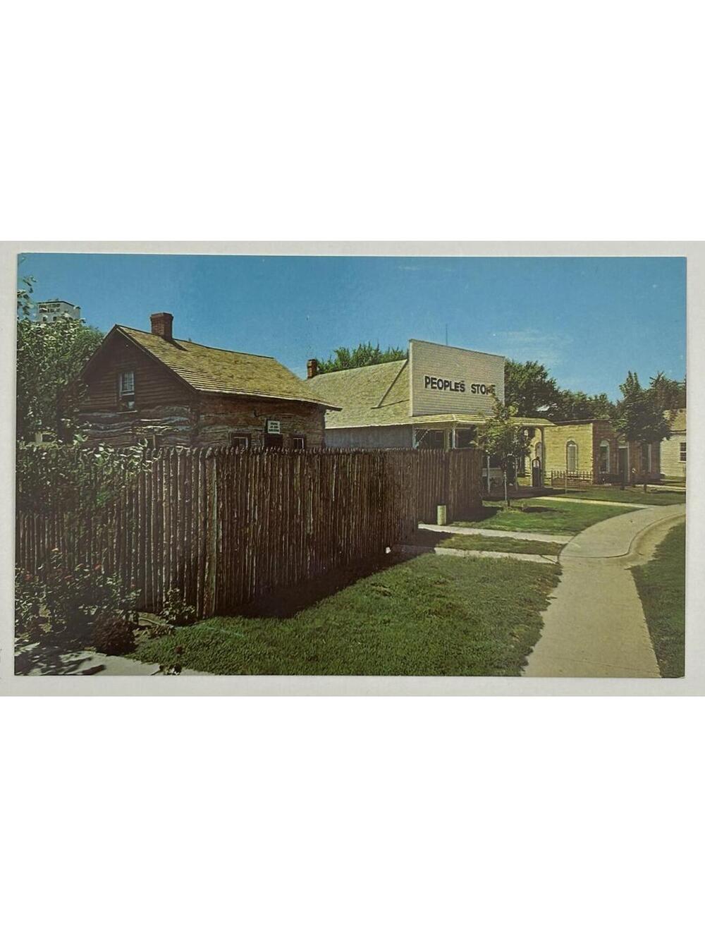 Vintage Postcard Pioneer Village Elm Creek Indian Fort Minden NE  E-8